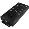 sipolar A-400 alluminio Portable USB 2.0 Hub con 10 porte caricabatterie e Refresh per computer, PC, tablet, iPhone