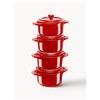 Staub Set 4 casseruole Mini Cocotte - Rosso