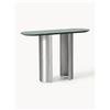 Westwing Collection Consolle con piano in marmo Noam - Verde, Argento