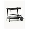 Westwing Collection Carrello bar in legno Libby - Nero