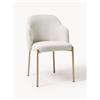 Westwing Collection Sedia imbottita in bouclé con braccioli Felicia -