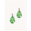 Otazu Orecchini con cristalli Swarovski Lacrima - Oro, Verde