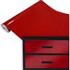 DecoMeister Pellicola Adesiva Tinta Unita per Mobili 45x100 cm - Carta Adesiva in PVC Lavabile per Rinnovare Porte, Tavoli e Scaffali - Pellicola Decorativa Pratica e Resistente - Rosso Lucido