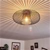 hofstein Lampada da soffitto Wemude, lampada da soffitto rotonda in metallo in nero/oro, 1 luce, attacco E27, luce retrò con effetto reticolo sul soffitto, senza lampadina/e