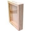 Wooden World - Salvadanaio Cornice 2-in-1 - con Fronte Trasparente e Spazio per Foto