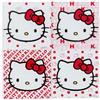 Silver Buffalo Sanrio - Set di 4 sottobicchieri in vetro con fiocco rosso Hello Kitty, protezione da tavolo per la cucina di casa