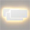 Klighten 36W Applique da Parete Interni Moderno LED 40CM Lampada da Parete Bianco Caldo 3000K Lampada da Muro per Soggiorno, Camera da letto, Corridoio, Scale (Bianca)
