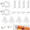 laeeyin Set di 2 supporti a rullo bianchi per finestre, 17 mm, di ricambio per tenda avvolgibile oscurante, tenda a rullo laterale, doppia tenda avvolgibile