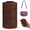 LEREATI Cordino per Borse Uncinetto Piatto Filo Macrame 1mm x 230m Macrame Corda Colorata Cordoncino per Borse a Uncinetto, Arazzo da Parete, Acchiappasogni, Fai da Te (Caffè Scuro)