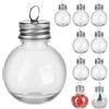 Operitacx 10 Pezzi Compilabile Palline Di Natale Trasparenti, 50 Ml Impiccabile Palline Plastica Apribili Palle Natale Per Decorazioni Natalizie