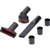 McFilter | Set di bocchette universali 6 Pezzi incl. Spazzola per mobili, Bocchetta per tappezzeria, Bocchetta per interstizi, Adattatore, Nero, Diametro di Collegamento 32/35 mm per Hoover
