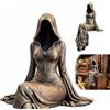 APRILADY Lady Reaper - Scultura EtereA Con Cappuccio, Statua Misteriosa 2026, Decorazione Per Libreria, Vestaglia Nera Seduta 3D, Scultura Spettrale In Resina, Decorazione Gotica Da Tavolo Seduta
