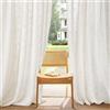 PONY DANCE Tenda Soggiorno Lino 220g/m² Semitrasparenti Filtro Luce 1 Pezzo L 300 x A 260 CM Tende Camera da Letto con Fettuccia per Interni Linen Curtain per Salotto Eleganti, Bianco Lino Naturale
