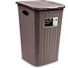 Stefanplast Portabiancheria Effetto Cesto Vimini per Bagno 50 LT Secchio per Biancheria Sporca Bagno Elegance Colore Tortora