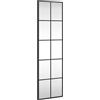vidaXL Specchio da Parete Nero 30x100 cm Rettangolare in Ferro