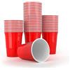 AOLUXLM Bicchieri Plastica, 50 Riutilizzabili Bicchieri in Plastica, Tazze 16oz 473ml Bicchieri Rossi, Red Cups Set, Bicchieri Festa Americana