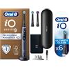 Oral-B Spazzolino Elettrico iO9 e Ultimate Clean Testine Spazzolino Elettrico, 3+6 Testine, 1 Spazzolino, Sensore di Pressione, Display Interattivo, 7 Modalità, Custodia da Viaggio, Nero, Idea Regalo