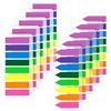 WFKKMEQ 1600 Pezzi Segnapagina, Adesivi Colorati Indice Adesive Scrivibile Etichette Trasparente Segnalibri Piccoli Fogli da Note Linguette Indice Scrivibili per Leggere, Contrassegnare, Studio (8 Colori)