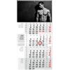Timr calendario 4 mesi 2026 - calendario da parete 4 mesi con cursore - 65,5 cm calendario quadrimestrale multilingue D/GB/F I motivo uomo fotografia artistica di nudo elegante I tr369