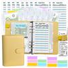 Harphia A6 Budget Planner Kit, Libro di risparmio, Budget Planner, con buste per soldi, fogli di budget, adesivi ed etichette abbinate, 7,4 x 5,71 pollici/18,8 x 14,5 cm (NPNB-140F-A6-Yellow)