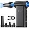 Anruzon Soffiatore d'Aria Elettrico per Pulizia PC, Spray Aria Compressa 300000 RPM, 8 Velocità, Ricaricabile 7600mAh, Pulizia Tastiera, Elettronica, Interni Auto, Divano