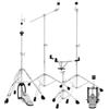 Gibraltar Hardware Pack 4700PK, composto da: 4706 Asta per rullante, 4707 Asta per charleston, 4709 Asta per piatti giraffa, 4710 Asta per piatti, 4711ST Pedale singolo