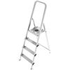 Colombo Scala Alluminio e Acciaio Stark 4/5/6 Gradini | Scala 4 Gradini Senza Rivetto | Conforme EN131 TÜV-GS | Portata 150kg | Made in Italy
