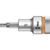 Wera, 8740 C HF Zyklop Bussole a inserto con attacco da 1/2 con ritegno vite, 5.0 x 60 mm