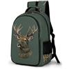 WECECE Zainetto Deer Motif Ragazza 13 Anni Zaino per Computer Animal Elk Print Ragazzi Scuola Media Borsa Scolastica Comodo Impermeabile Scuola e Tempo Libero School Bag