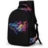 WECECE Zaino Scolastico Whale Bambina 8-11 Anni Borsa Scuola Sea Creature Print Studenti Classe 3-5 Borsa Scolastica Leggero Impermeabile Viaggio Uso Quotidiano Daypack