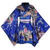Generic Kimono corto sexy da donna, per adulti, con stampa di Yukata giapponese, abito con cintura, 27# Blu reale, Etichettalia unica