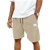 TARAINYA Velluto a Coste Pantaloncini Uomo Cotone Estivi con Coulisse | 65%cotone 35%poliestere,pantaloni corti uomo,spiaggia,casual,regular fit,elasticizzato,elastico in vita con cordino