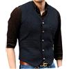 Solovedress Gilet da uomo, vintage, classico, in lana, formale, vestibilità regolare, per matrimoni