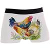 Lawenp Chicken And Rooster Intimo da Uomo Boxer Traspirante Breve Regalo di Natale di Capodanno S-XXL