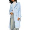 OROLAY Trench Lungo da Donna con Cintura Trench Leggero Doppiopetto con Spolverino