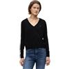 Tommy Jeans Tjw Essential Vneck Sweater Ext Dw0Dw19888, Maglione Pullover, Donna, Nero (Black), XL