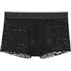 HOM Boxer da uomo con motivo cachemire in pizzo taglio libero, 402888, nero, L, nero, Large