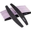 Carehabi 20 lime per unghie, lima per unghie professionale a doppio lato, riutilizzabile 100/180 grit per i saloni di manicure, fai da te per nail art, colore: nero