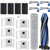 DianSung Ricambio per ECOVACS DEEBOT T90 Pro Omni /T90 Pro/T90 Omni/X12 Pro Omni Accessori,1 Spazzola Principale,1 rotoli di panni, 4 Filtro,6 sacchetti per la polvere,4 spazzole laterali,1 spazzola di pulizia