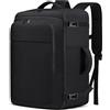 ENZOSUM Bagaglio a Mano 55x35x25 per ITA Airways Zaino 55x35x25 per Air Europa Zaino da Viaggio 48L Borsa da Cabina Zaini Porta PC Scuola Trekking Lavoro,Nero