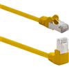 1aTTack.de 366269 Cavo di rete Cat.6 angolo 90 gradi 10m - giallo - 1 pezzo - Cavo patch Cat6 (SFTP PIMF) 1000Mbit/s connettore Rj 45-1 x 10m metro giallo
