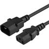 PremiumCord Alimentatore per PC 230V 1m, Prolunga IEC 320, Presa di Corrente, IEC 320 C13 a C14, Cavo di Alimentazione, Colore Nero