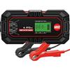 Sailnovo Caricabatteria da Auto 4A, 6V/12V Professionale Carica Batterie per Auto, Mantenitore Batteria, Multi Protezioni e Mantenitore,Intelligente Schermo LCD Completamente Automatico per Auto Moto
