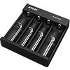 XTAR MC4S - Caricabatterie, Ingresso USB Type-C, Li-ion e Ni-MH disponibili