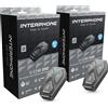 U-COM 3HD Doppio, 2 Interfoni Moto Di Gruppo per 4 Utenti Fino a 500Mt, Interfon