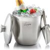 SECCHIELLO PER GHIACCIO ISOLATO DOPPIO PER CHAMPAGNE E VINO IN ACCIAIO INOSSIDAB