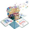 AURIVEE BIGLIETTI AUGURI COMPLEANNO 3D MUSICA LUCI LED CANDDE SOFFIA PER SPEGNERE