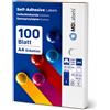 MD Labels ETICHETTE ADESIVE UNIVERSALI 210X297MM 100 ETICHETTE DIN A4 STAMPABILI PER INFOR