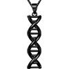 SEIHOP DNA - Set di gioielli con collana e orecchini a doppia elica, placcati in argento / oro 18 K / nero placcato pistola, per donne e ragazze, Rame