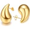 MAJALE Orecchini Donna a Goccia Oro e Argento 3 cm | Leggeri Eleganti | Dupes Teardrop Earrings